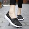 Nuevos zapatos planos informales sin cordones, ligeros y transpirables, de tejido antiguo de Beijing, para mujer, tallas grandes, con diseño transfronterizo.