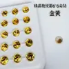 Pedras de Strass Douradas Populares para Nail Art, Decorações Douradas K9 Super Brilhantes e Luminosas com Fundo Pontiagudo para Nail Art, Acessórios DIY para Ponta dos Dedos