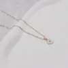 Europa y Estados Unidos collar de letras de moda simple transfronterizo colgante de gota de aceite de 26 letras collar de cadena de clavícula para mujer venta al por mayor
