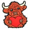 Accesorios de dibujos animados de Yak, planos, decorativos, para hacer uno mismo, sombrero de paja, bolso, linda vaca de las Tierras Altas, parche de pegamento suave, accesorios