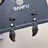 Pendientes de Ala de Fantasía Oscura Inspirados en Anime de Moda, Dulces y Geniales, Únicos, de Nicho, Lujo Ligero, Estilo de Gama Alta, Pendientes Nuevos