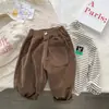 Pantalones Casuales para Niños 2025 Nuevos Elegantes Estilo Coreano para Niños Pequeños Pantalones Largos de Primavera y Otoño Pantalones Casuales Elásticos para Niños