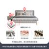 Tongyuite Escandinavo Moderno Casual Tela Tecnológica Celebridad de Internet Lujo Ligero Cama Doble Dormitorio Principal 1.8m Cama Acolchada Suave Cama de Tela