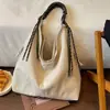 Bolsa casual de lunares de gran capacidad para mujer, nuevo modelo 2026, ligera y versátil, adecuada para el trabajo, bolso de hombro, bolsa de lona, bolsa tote