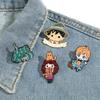 Insignia de Metal de Personajes de Películas y TV de Dibujos Animados Europeos y Americanos Academia de Magia Serpiente Pequeña Aleación Gota de Aceite Broche Accesorios Pin Lindo