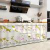 Cortina protectora para alacena de cocina estilo americano, cortina de puerta impermeable y a prueba de humo, riel deslizante sin perforaciones, organizador de artículos diversos, zapatero, cortina para cubrir fealdad