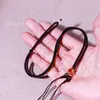 Cuerda Colgante DIY de Cuenta Dzi Cruzada Hebilla de Seguridad de Jade Jade Cadena de Clavícula Roja para Hombres y Mujeres Venta al por Mayor