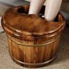 Tina de Baño de Pies de Madera Maciza Carbonizada para el Hogar, Tina Aislada para Baño de Pies en Pantorrillas, Lavapiés de Madera, Cubo para Baño de Pies Fabricante Venta al por Mayor