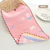 Toalla de Gasa Infantil de Seis Capas 25X50 Algodón Puro Tipo Jacquard para Bebé una Toalla Pequeña Toalla para Babas de Bebé de Guardería