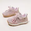Zapatos Decoración Floral Argan para Niñas 2026 Primavera/Otoño Nuevos Zapatos Casuales de Velcro con Suela Suave para Niños Medianos y Grandes Zapatos Individuales