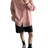 Camisa de Cuadros Suelta Estilo Callejero Color Contrastante Retro para Hombre Oversize Casual Chaqueta de Manga Larga Primavera y Otoño para Pareja
