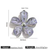 Pingente de Flor em Esmalte 18K Banhado em Aço Inoxidável, Design Único, Acessórios para Fazer Colares e Brincos DIY
