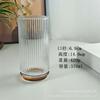 Estilo Ins Vidrio Hogar Rayas Verticales Taza de Agua Taza para Leche Desayuno Taza para Café Latte Americano Bebidas de Jugo