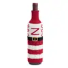 Decoraciones para Cubierta de Botella de Vino Carta Navideña Transfronteriza Cubierta de Vino Tejida Navideña Adornos para Ambiente Festivo de Restaurante Fiesta