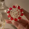 Nova Moda Broche de Cristal Feminino High-end Luxo Elegante Casaco Terno Pin Acessórios All-match Roupas Decorações