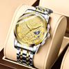 Reloj de hombre oro tuhao resistente al agua calendario luminoso marea comercio exterior transfronterizo Diamante piel de camarón tiembla aguja rápida una generación de cabello