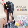 Novo Prendedor de Cabelo Azul da Princesa Elsa para Menina Conjunto Doce de Prendedores de Cabelo Florais Elástico de Cabelo para Pequena Princesa Elástico de Borracha de Alta Elasticidade