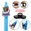 Lindo Portalápices de Dibujos Animados de Pastel de Cumpleaños Portajoyas Parche Adhesivo Suave de PVC Bolígrafo de Bola DIY Bolígrafo Neutro Set de Bolígrafos Set Decorativo