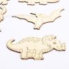 Virutas de Madera para Manualidades de Dinosaurios Pintadas a Mano para Niños Artesanía de Madera Materiales de Graffiti Hechos a Mano para Jardín de Infancia Juguetes de Madera Creativos