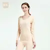 Calça longa feminina de outono e inverno com forro de fleece, roupa íntima térmica de Veludo, conjunto térmico espesso e confortável