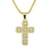 Tendência Europeia e Americana Hip Hop Popular Acessórios de Pingente Cruzado Acessórios Masculino Completo em Diamante Estéreo Pingente de Colar Cruzado