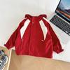 Fengzhigu 2023 otoño nueva ropa para niños estilo japonés ropa de trabajo chaqueta con capucha niños y niñas chaqueta de color contrastante