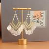 Pendientes de Borla para Turismo Yunnan Dali Lijiang Pendientes Largos Bohemia Distintivos Joyería con Colgante de Hoja para el Cabello