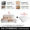 Cama moderna minimalista de couro genuíno, cama de casal estofada de luxo leve para quarto principal, cama de casal dupla de tecido tecnológico com armazenamento de 1,68m