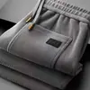 Pantalones Casuales Rectos Holgados de Pana para Otoño e Invierno para Hombre Tallas Grandes Versátiles Ropa de Abrigo Pantalones Largos Deportivos Casuales Forrados de Polar