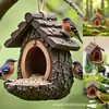 Alimentador de Pájaros Nuevo Transfronterizo Colgante Nido de Pájaro Patio Exterior Jardín Adornos Decorativos Nido de Pájaro Artesanías de Resina Hecho a Mano