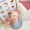 Orejas de Conejo Lindas Bolsa Saco de Dormir de Cordero Mochila Bolso Cruzado de Peluche para Mujer Bolso Escolar Regalo de Cumpleaños para Mujer