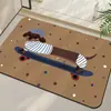 Almofada Macia de Lama Diatomácea Personalizada Absorvente de Água de Banheiro Secagem Rápida Tapete de Pé Tapete de Porta de Banheiro Tapete Antiderrapante de Porta Tapete de Chão de Banheiro