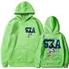Tamanho Europeu Transfronteiriço Tendência Novo Rapper Sza Estampado Moletom com Capuz Masculino