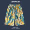 Shorts de Playa Hawaianos Verano Florales de Playa Vacaciones de Playa Versátiles de Moda Secado Rápido Estilo Pareja