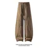 Colección Otoño 2026: Pantalones de Pierna Curva con Estampado de Cuadros Patchwork Estilo Americano sobre Fondo Blanco, Tallas M-5XL, HK261057-Especial P30