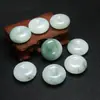 Colar com Pingente de Paz em Jade Verde Natural de Tianshan para Homens e Mulheres com Padrões Florais, Acessório Pingente de Jade