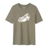 [Personalización Profesional] Impresión Directa en Camiseta de Manga Corta para Hombre de Algodón Pima de Fibra Larga de Xinjiang Tratado con Amoníaco Líquido de 50 Hilos