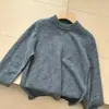 Suéter de punto liso de terciopelo Andy engrosado para otoño e invierno, cuello semi-alto, unisex para niños, manga larga, camiseta interior, top cálido
