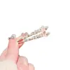 Horquilla de Flor de Cerezo Perlada para Mujer, Clip Lateral Nuevo de Primavera y Verano, Exquisito Clip para Mechones de Cabello Roto, Pinza de una Palabra con Sentido Avanzado