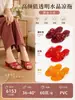 Sandalias de Cristal de Moda para Mujer, Sandalias de Gelatina de Verano para Uso en Casa y al Aire Libre, Pantuflas Suaves de Tacón Medio para Baño para Mujer
