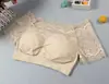 Sujetador Deportivo sin Cables Anti-Exposición con Almohadillas en el Pecho, Estilo Bandeau de Encaje, Diseño de una Sola Pieza