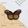 Mariposa hermosa colorida con adhesivo se puede coser bordado tela pegatinas patrón decoración decoración del hogar equipaje papelería