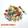 Chinchetas de plástico recubierto para tablero de corcho, 100 piezas, cabeza plana, doradas, negras, blancas