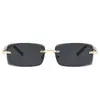 Gafas de Sol Metálicas Sin Marco de Moda para Hombre 2026 para Pesca y Conducir, Gafas de Sol de Moda Estilo Callejero