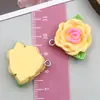 Acessórios de Flor de Camélia Tridimensional Simulada em Resina Pingente de Bolsa DIY Pingente de Chaveiro Pingente Colorido