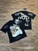Nueva Camiseta de Manga Corta Hells 2026 Lavada Vintage Desgastada Estampado Completo Graffiti Marca de Moda Estilo Verano Unisex