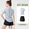 Conjunto de Ropa Deportiva de Yoga para Exteriores Delgado Fitness Holgado Manga Corta Elástico Secado Rápido Ropa para Correr Talla Grande Camiseta Pantalones Cortos
