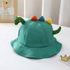 Novo Chapéu de Pescador Infantil para Primavera e Verão, Proteção Solar, Chapéu Bucket Fofo de Dinossauro Desenho Animado, Chapéu Super Adorável para Bebê Menino R652