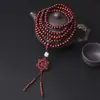 Pulseira de nós franceses com contas de jacarandá por atacado 216 pulseiras moda masculina e feminina pulseira de casal 6mm