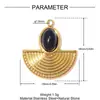 Cuarzo Rosa Ágata Negra Piedra Natural DIY Colgante Acero Inoxidable Pendientes Corazón Estrella para Mujer Collar Joyería Acero de Titanio Amuletos